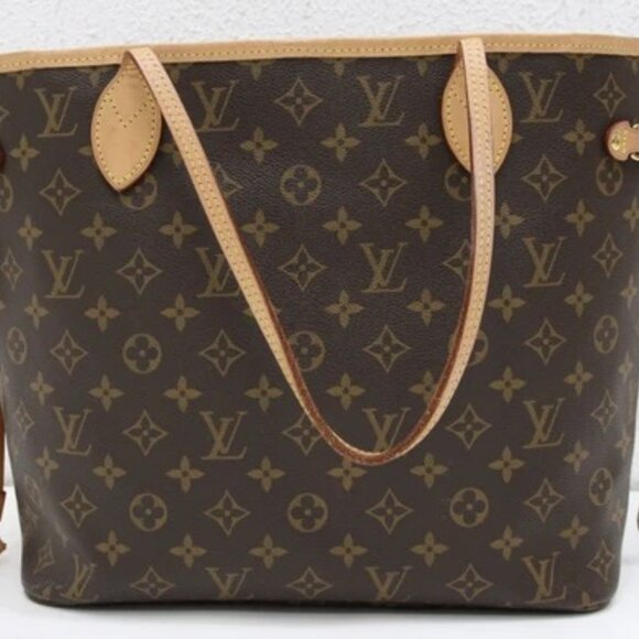 Louis Vuitton Neverfull MM Brown Canvas Monogram Tote Bag SD2189 - Picture 8 of 16